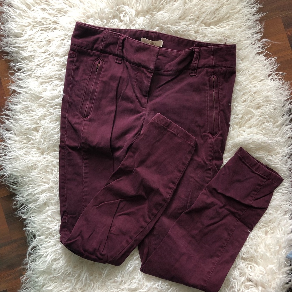 Loft Marisa size 0 skinny purple pants